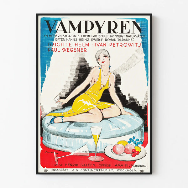 Vintage Vampyren Poster - Retro Wall Decoration
