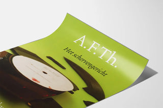 Green Poster A.F.Th. Het Schervengericht with Broken Vinyl Record