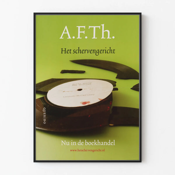 Green Poster A.F.Th. Het Schervengericht with Broken Vinyl Record