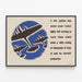 Vintage poster promoting water and energy conservation for aerospace manufacturing — framed artwork on a wall