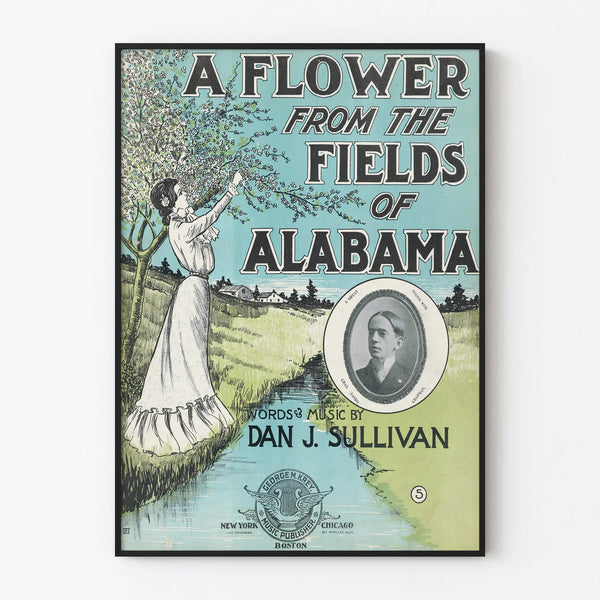 Vintage poster A Flower From The Fields of Alabama