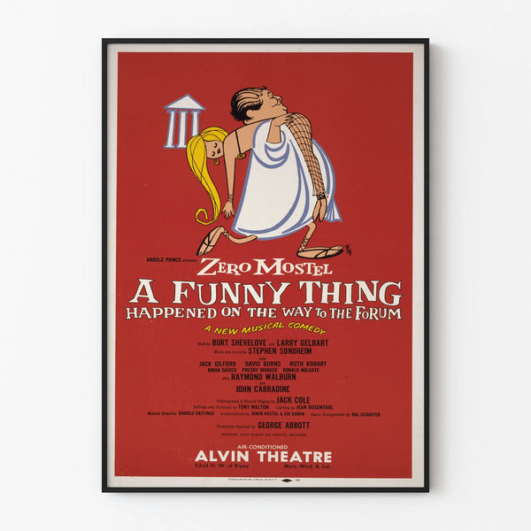 Vintage Poster A Funny Thing Happened on the Way to the Forum - Musical Theater Wall Decoration