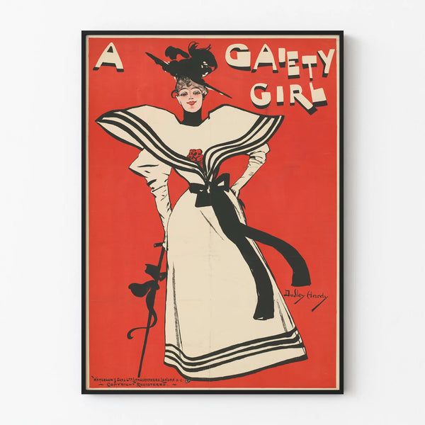 Vintage poster in Gaiety Girl style Art Deco