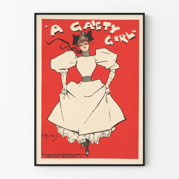 Vintage poster A Gaiety Girl - Retro wall decoration