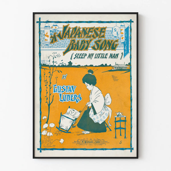 Vintage poster A Japanese Baby Song by Gustav Luders