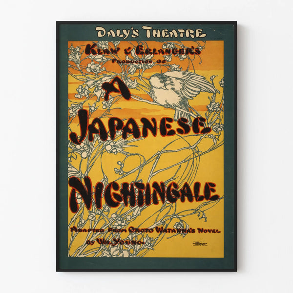 Vintage poster A Japanese Nightingale - Artistic wall decoration