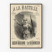 Vintage Poster La Bastille - Lyrics Lucien Rouland, Music E. de Reichenstein