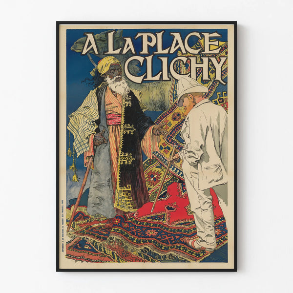 Vintage poster A la Place Clichy - French and Oriental rugs