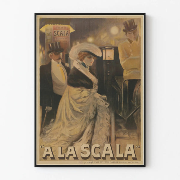 Vintage Poster Wall Decoration La Scala Theatre