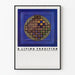 Decorative Poster of Geometric Abstract in Blue and Green