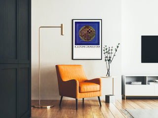 Decorative Poster of Geometric Abstract in Blue and Green