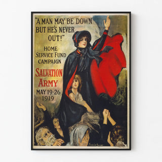 Vintage Salvation Army Poster 1919 - Home Service Fund Campaign