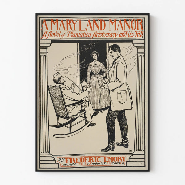Vintage poster A Maryland Manor - aristocratic novel 1901