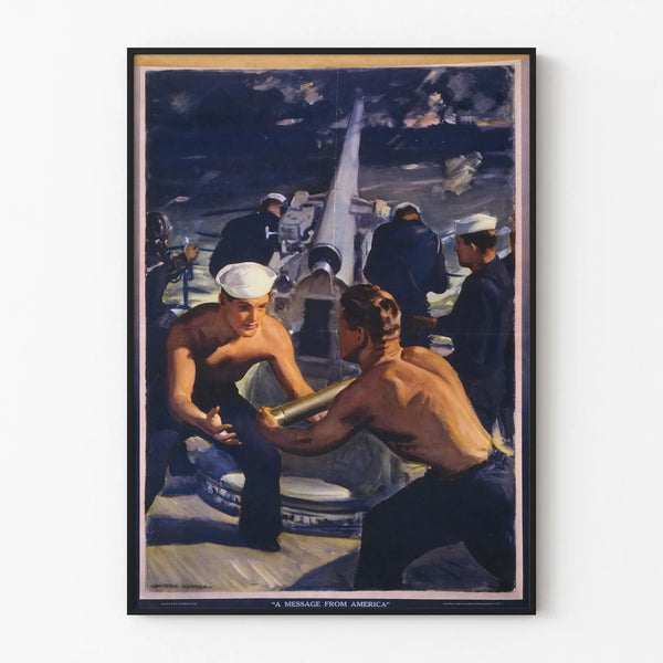 Vintage American Marine Poster "A Message from America"