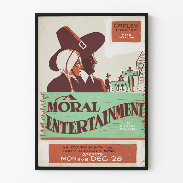 Vintage Decorative Poster Moral Entertainment Old Theater