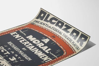 Vintage Theater Poster A Moral Entertainment by Alcazar