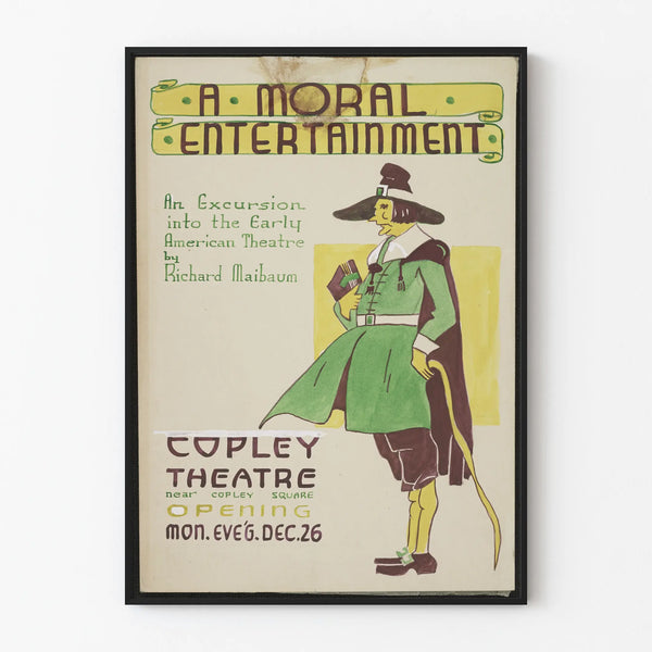 Vintage American theater poster - A Moral Entertainment