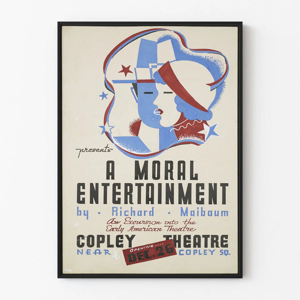 Artistic poster A Moral Entertainment for vintage wall decoration