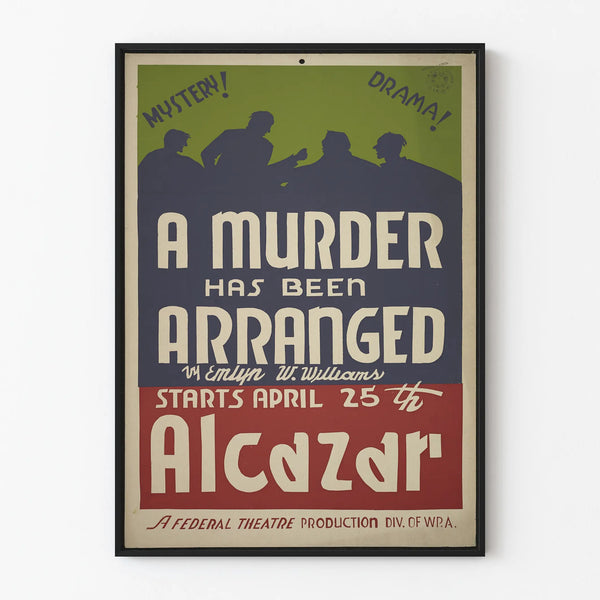 Vintage theater poster « A Murder Has Been Arranged » wall decoration