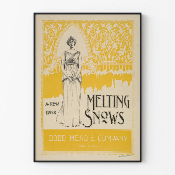 Vintage Poster Melting Snows, antique wall decoration