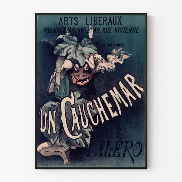 Vintage Poster A Nightmare - Artistic Wall Decoration