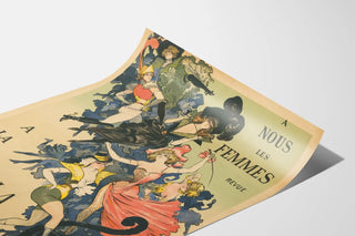 Vintage poster A Nous Les Femmes revue at La Scala