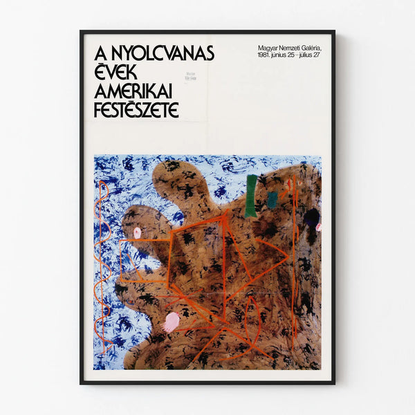 Vintage American Painting Exhibition Poster from the 1980s