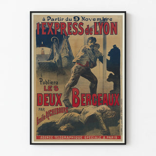 Vintage poster L'Express de Lyon - Les Deux Berceaux by Émile Richebourg