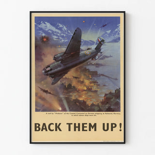Poster of the Hudson aircraft raid on German ships at Ålesund, Norway