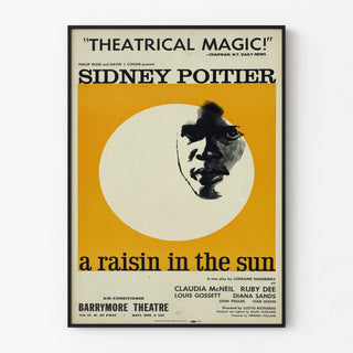 Vintage Theater Poster A Raisin in the Sun with Sidney Poitier
