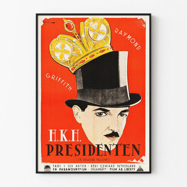 Vintage poster HKH Presidenten - Retro wall decoration