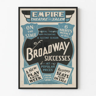 Vintage Theater Poster Broadway - Empire Theatre Salem