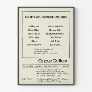 Poster exhibition of African-American sculpture Cinque Gallery New York
