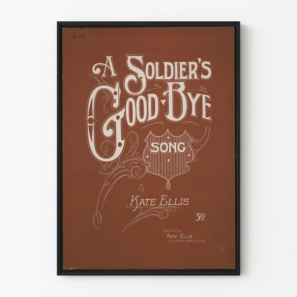 Vintage Poster A Soldier's Good Bye Song - Retro Wall Decoration