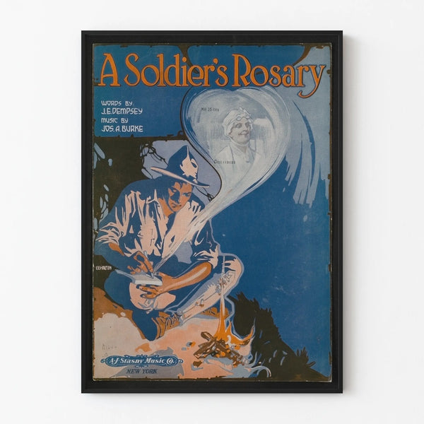 Vintage Poster A Soldier's Rosary - Retro Military Wall Decoration