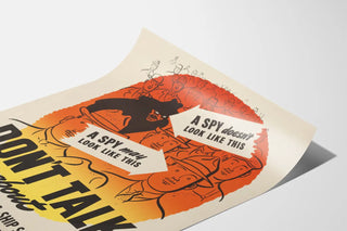 Vintage awareness poster on military discretion