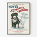 Vintage poster A Stranger in New York with black and white puppy