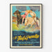 Vintage poster A Thief in Paradise - Equestrian polo illustration