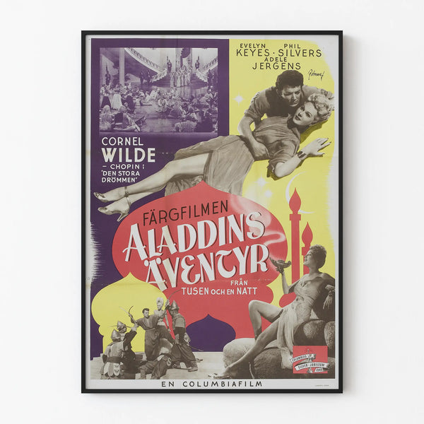 Vintage Poster of The Adventures of Aladdin Wall Decoration Cinema