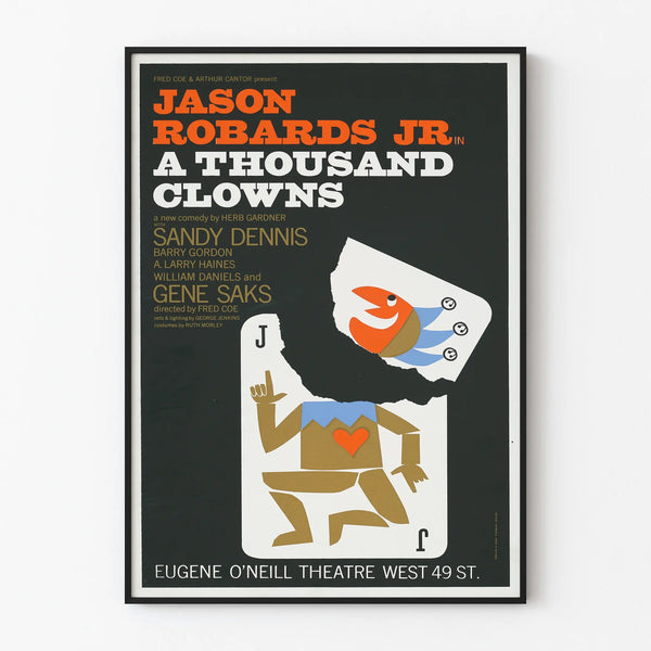 Vintage Poster A Thousand Clowns - Modern Theater Wall Decoration