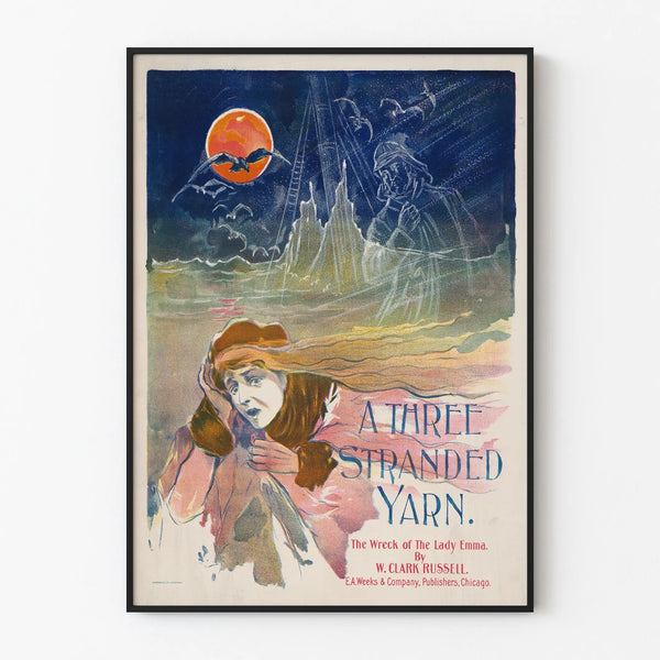 Vintage Poster A Three Stranded Yarn - Literary Wall Decoration