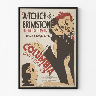 Vintage theater comedy poster A Touch of Brimstone