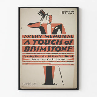 Vintage poster A Touch of Brimstone - WPA Federal Theater