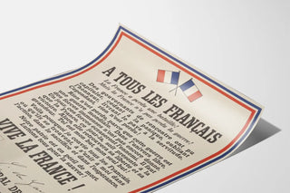 Historical poster A All French people – Call of General de Gaulle