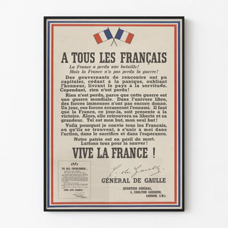 Historical poster A All French people – Call of General de Gaulle