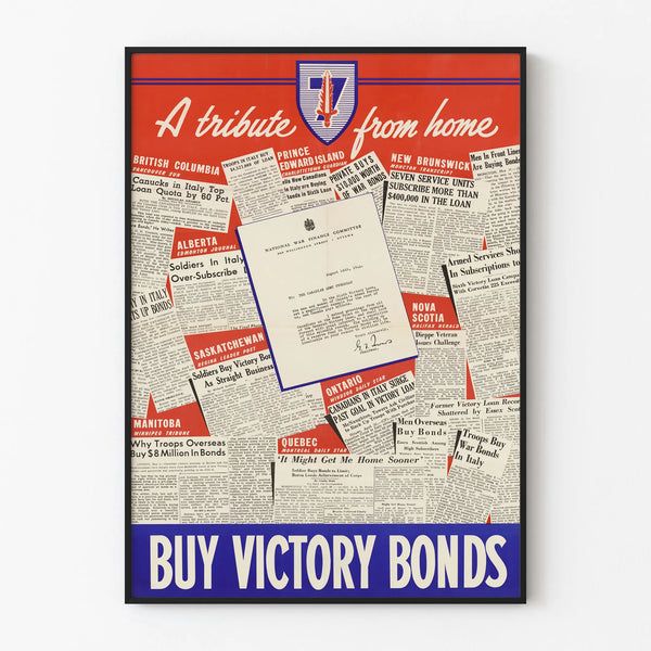 Vintage Poster Buy Victory Bonds - Retro Patriotic Wall Decoration