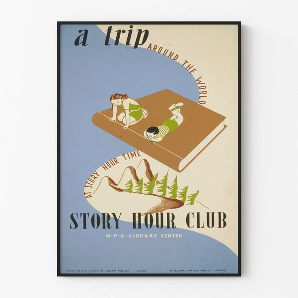 Vintage poster A Trip Around The World - Story Hour Club