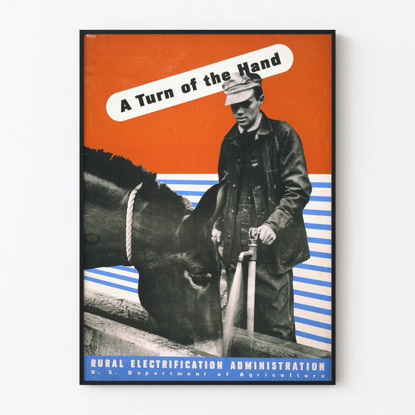 Vintage Poster of the Rural Electrification Administration