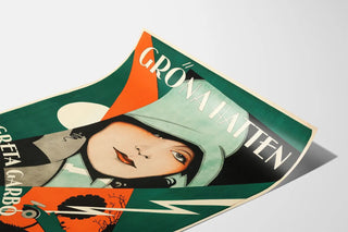 Vintage Cinema Poster "Gröna Hatten" featuring Greta Garbo