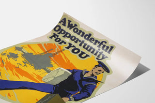 Vintage United States Navy military poster A wonderful opportunity for you